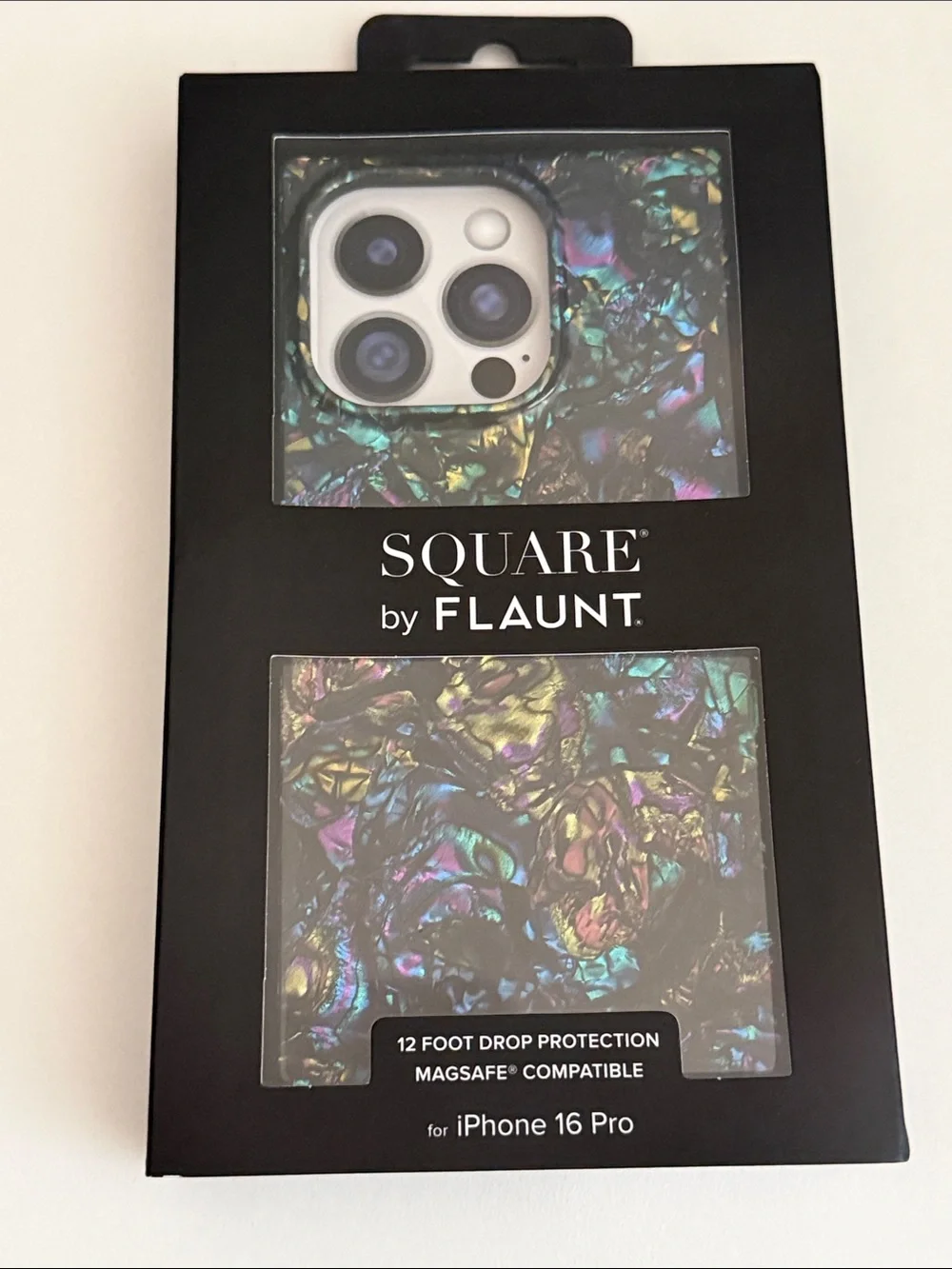 SQUARE by FLAUNT Iridescent Multi-Color iPhone 16 Pro Case